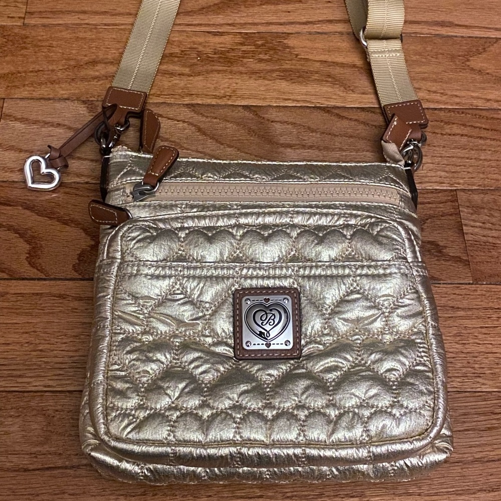 Brighton Heart to Heart Kallista Gold Messenger/Crossbody Purse 👜 NWT